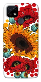 Чехол на Realme C12 Подсолнечники и маки фото 1 из 1