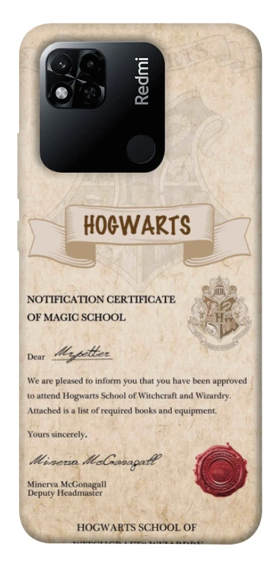 Чехол на Xiaomi Redmi 10A The Hogwarts acceptance letter фото 1 из 1