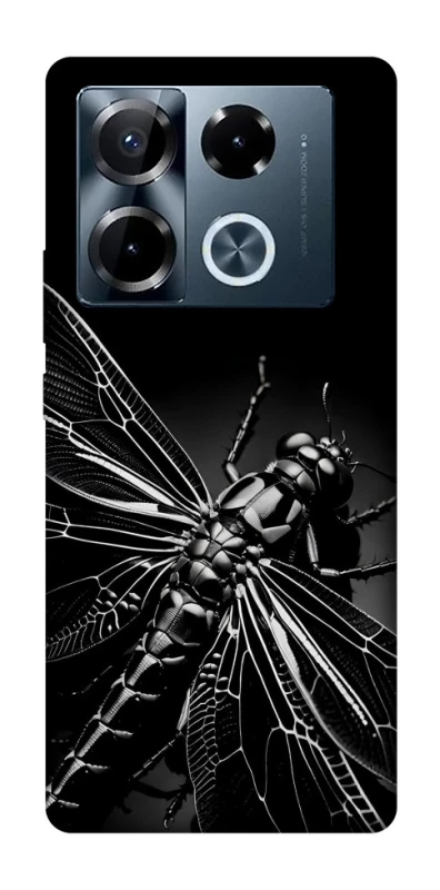 Чохол на Infinix Note 40 Pro 4G Black dragonfly фото 1 з 1