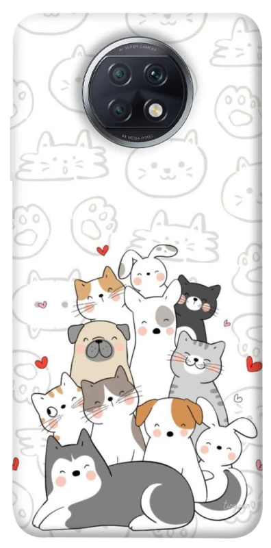 Чохол на Xiaomi Redmi Note 9 5G / Note 9T Funny Pets фото 1 з 1