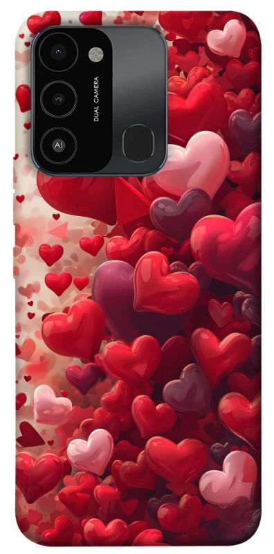 Чехол на TECNO Spark 8C Many hearts фото 1 из 1