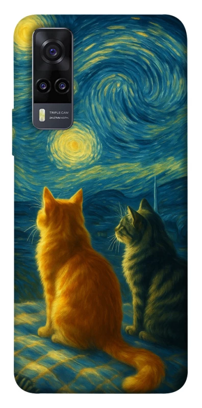 Чохол на Vivo Y31 Cats under the stars фото 1 з 1