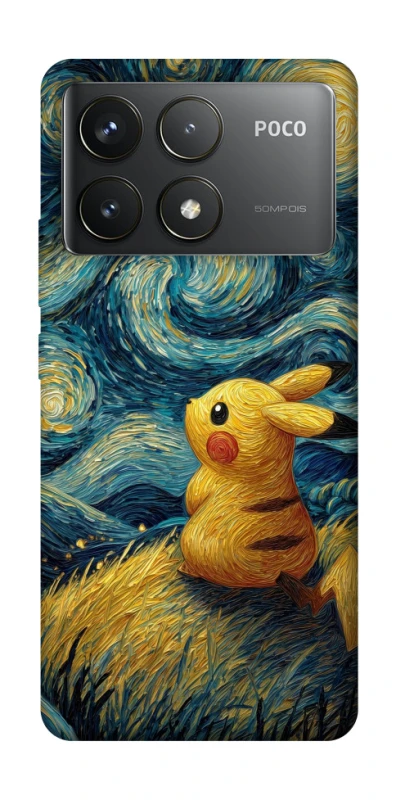 Чохол на Xiaomi Poco F6 Pro Pikachu and Van Gogh фото 1 з 1