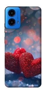Чохол на Motorola Moto G45 Red hearts фото 1 з 1