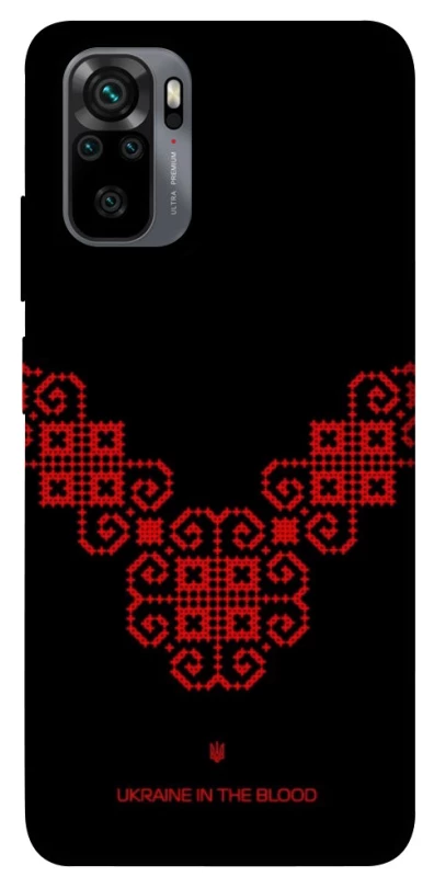 Чохол на Xiaomi Redmi Note 10 / Note 10s Чорно-червона вишиванка фото 1 з 1