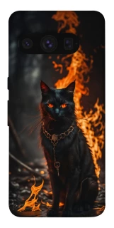 Чехол на Google Pixel 8 Pro Огненный кот фото 1 из 1