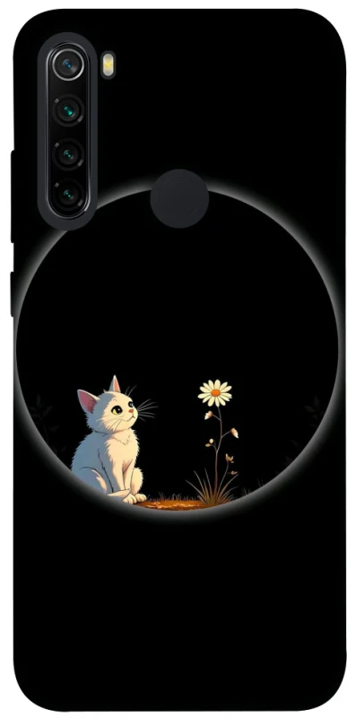Чохол на Xiaomi Redmi Note 8 Cat and flower фото 1 з 1