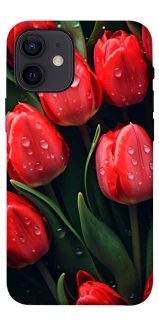 Чохол на Apple iPhone 12 mini (5.4") Червоні тюльпани фото 1 Чохол на Apple iPhone 12 mini (5.4") Червоні тюльпани фото 1 з 1