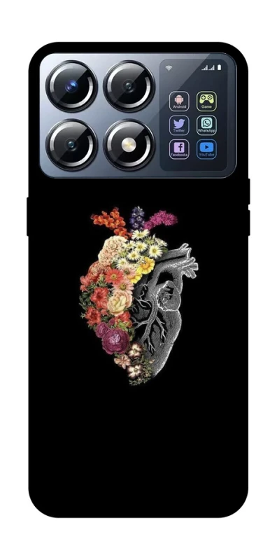 Чохол на Xiaomi POCO X8 Pro Heart with flowers фото 1 з 1
