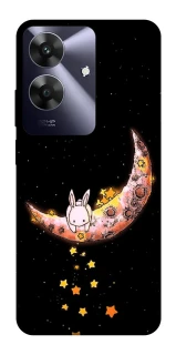Чехол на Realme Note 60 Moon rabbit фото 1 из 1