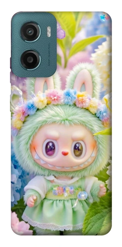 Чохол на Motorola Moto G06 Labubu & Flowers ver.2 фото 1 з 1