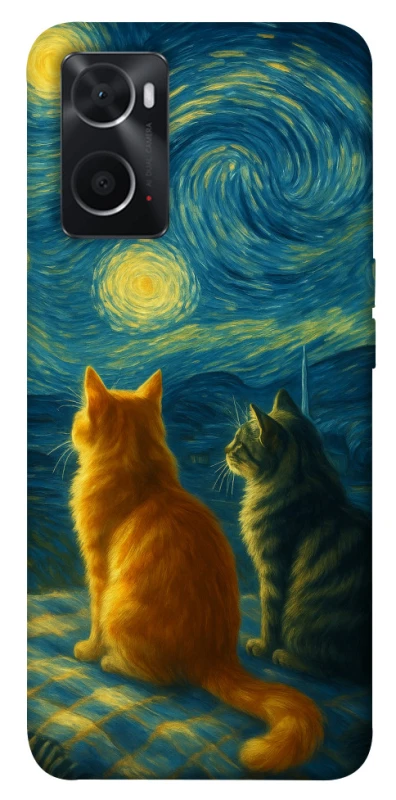 Чохол на Oppo A76 4G Cats under the stars фото 1 з 1