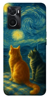 Чохол на Oppo A76 4G Cats under the stars фото 1 з 1