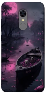 Чехол на Xiaomi Redmi 5 Plus / Redmi Note 5 (Single Camera) Boat and flamingo фото 1 из 1