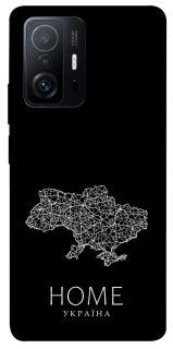 Чохол на Xiaomi 11T / 11T Pro Ukraine black map фото 1 з 1