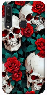 Чохол на Huawei Y6p skull and rose фото 1 з 1
