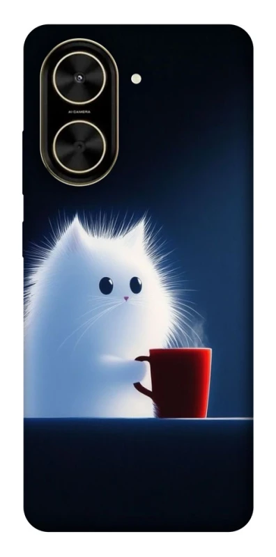 Чохол на Xiaomi Poco C71 Чохол кіт з кавою фото 1 з 1