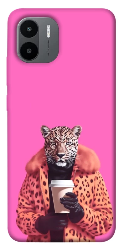 Чехол на Xiaomi Redmi A1+ / Poco C50 / A2+ Леопард с кофе фото 1 из 1
