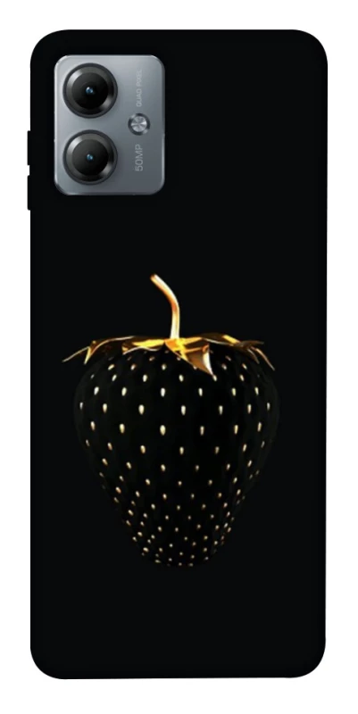 Чохол на Motorola Moto G14 Чорна полуниця фото 1 з 1