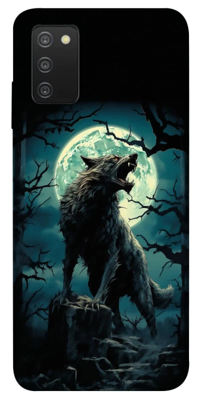 Чехол на Samsung Galaxy A03s Волк под луной фото 1 из 1