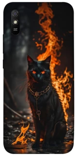 Чехол на Xiaomi Redmi 9A Огненный кот фото 1 из 1