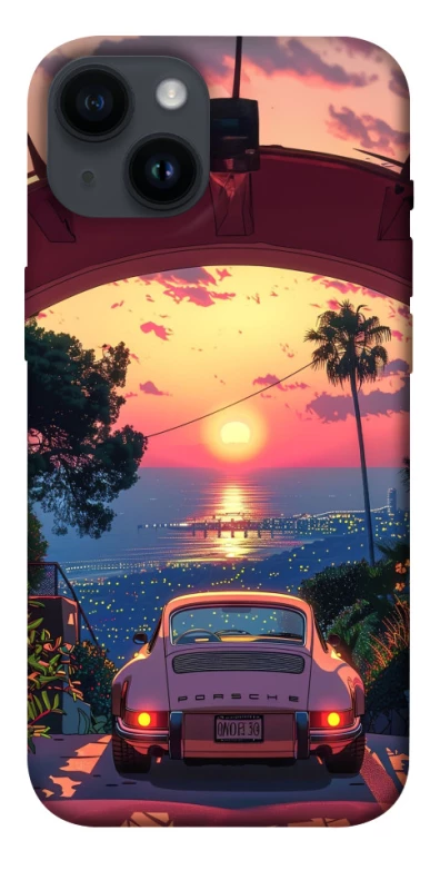 Чехол на Apple iPhone 14 (6.1") Porsche at sunset фото 1 из 1