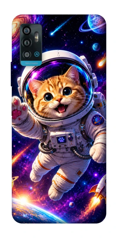 Чохол на ZTE Blade A71 Space Cat фото 1 з 1