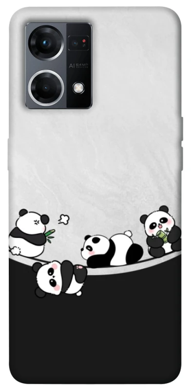 Чехол на Oppo Reno 7 4G Four pandas фото 1 из 1