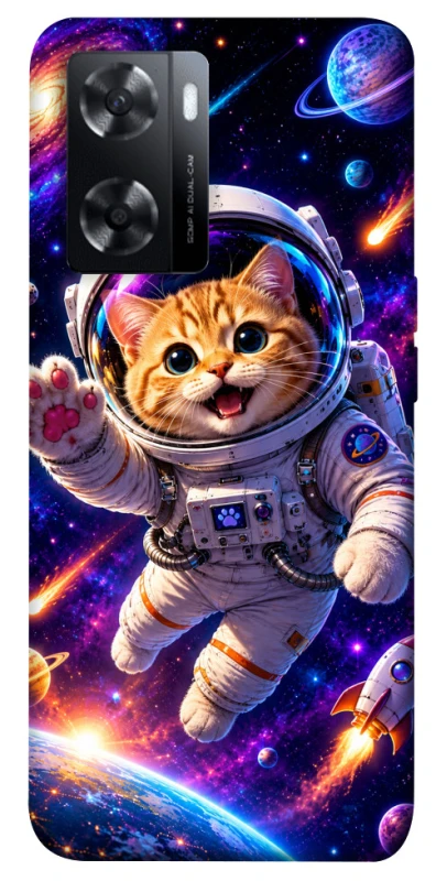Чохол на Oppo A57s Space Cat фото 1 з 1