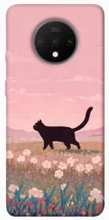 Чехол на OnePlus 7T cat on a field фото 1 из 1