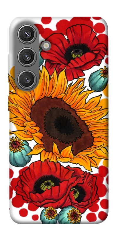 Чохол на Samsung Galaxy S24+ Соняшники та маки фото 1 з 1
