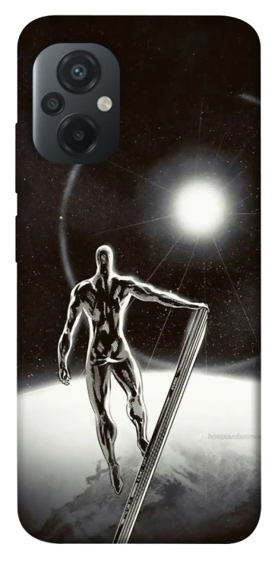 Чехол на Xiaomi Poco M5 Серебряный сёрфер фото 1 из 1