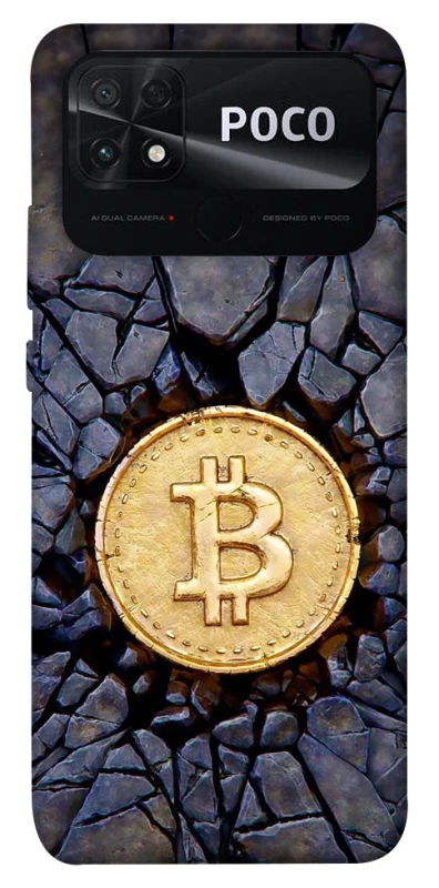 Чохол на Xiaomi Poco C40 Bitcoin cracks фото 1 з 1