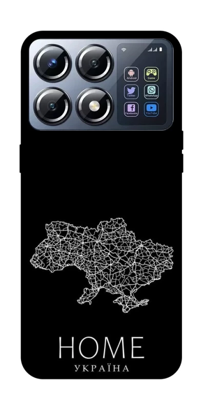 Чехол на Xiaomi POCO X8 Pro Ukraine black map фото 1 из 1
