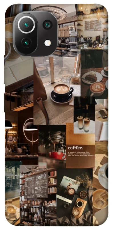 Чохол на Xiaomi Mi 11 Lite Coffee collage ver.2 фото 1 з 1