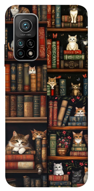 Чехол на Xiaomi Mi 10T Cats & Books фото 1 из 1
