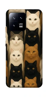 Чехол на Xiaomi 13 Colorful Cat Collage фото 1 Чехол на Xiaomi 13 Colorful Cat Collage фото 1 из 1
