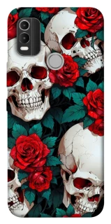 Чохол на Nokia C21 Plus skull and rose фото 1 з 1