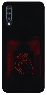 Чехол на Samsung Galaxy A70 (A705F) Красное сердце фото 1 из 1