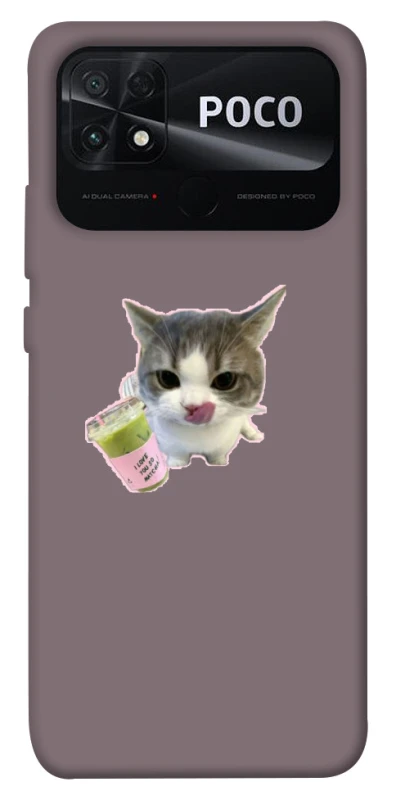 Чохол на Xiaomi Poco C40 cat matcha фото 1 з 1
