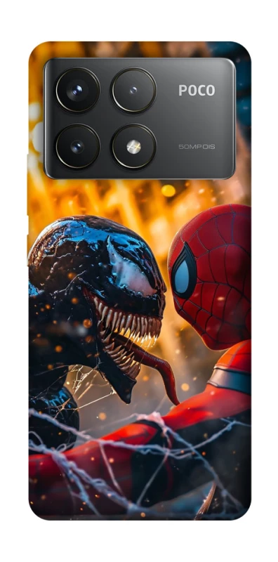 Чохол на Xiaomi Poco F6 Pro Venom vs Spiderman фото 1 з 1