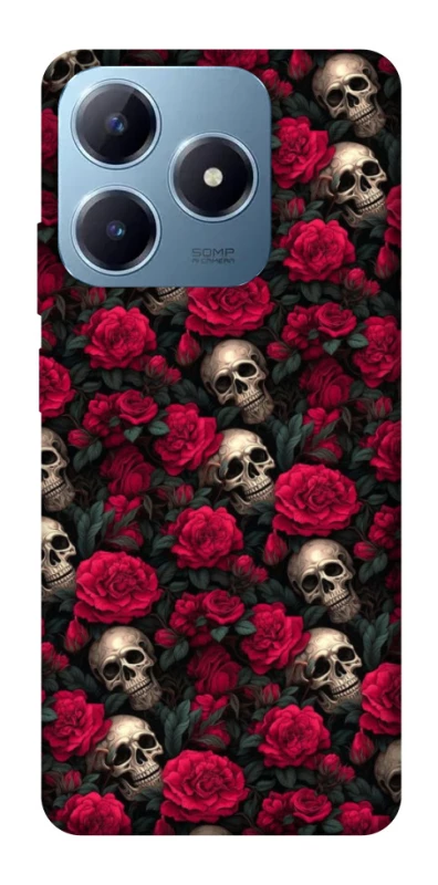 Чехол на Realme C63 Черепа и розы фото 1 из 1