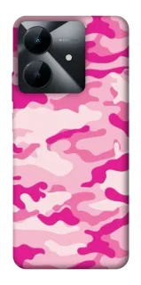 Чехол на Realme Note 60x camouflage pink фото 1 из 1