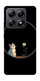 Чехол на Xiaomi 14T Pro Cat and flower фото 1 из 1