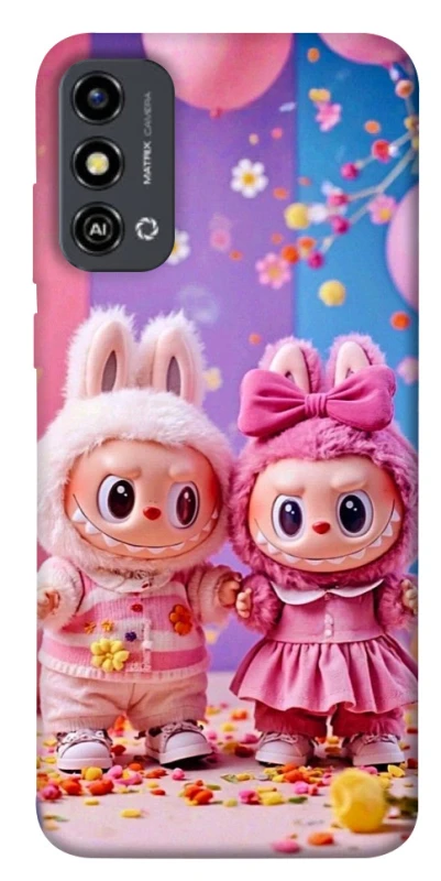 Чохол на ZTE Blade A53 Labubu twins ver.2 фото 1 з 1