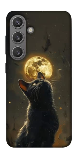 Чохол на Samsung Galaxy S24+ Кіт під місяцем v2 фото 1 з 1