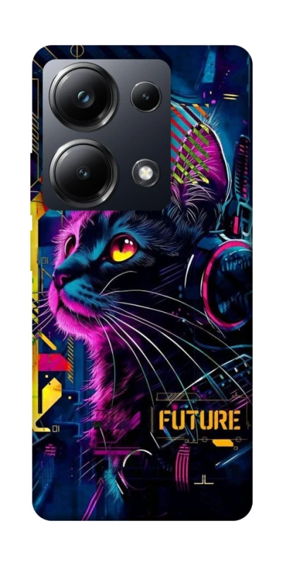 Чехол на Xiaomi Poco M6 Pro 4G Cyber Cat v2 фото 1 из 1