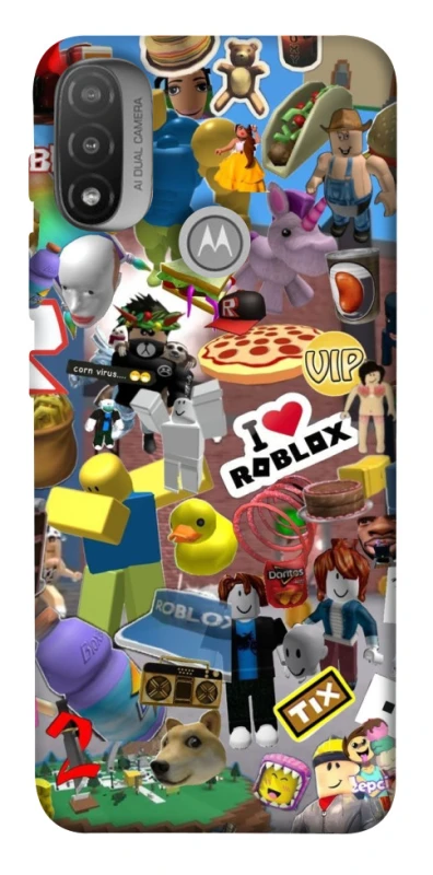 Чохол на Motorola Moto E20 Roblox collage ver.5 фото 1 з 1