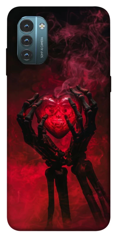 Чохол на Nokia G21 Heart in the hands of a skeleton фото 1 з 1