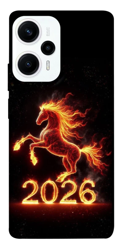 Чохол на Xiaomi Poco F5 / Note 12 Turbo Red Fire Horse ver.1 фото 1 з 1